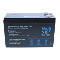 Acumulator plumb acid Well 12V 7.2AH, borne late, terminal T2 - 1