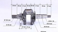 Ambielaj motor cu ax canelat 19 dinti de 5-7 CP