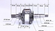 Ambielaj motor cu ax canelat 19 dinti de 5-7 CP
