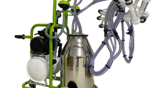 Aparat de muls capre, 4 posturi, 1 bidon 40l aluminiu, pahare plastic, 250l/min, 0,55kw