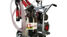 Aparat de muls Vaci Gardelina T240 IN PC, 40L INOX, 2 posturi 180 l/min, 16-20 bovine pe ora