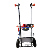 Atomizor profesional pe roti, Gardelina - BSR 100 Trailer - duze ceramice, bazin 100L, rola furtun 25m, Jet 25 bar - 5