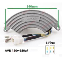 AVR Generator- 5kw-7kw (450V 680uF) - 6 Fire Semiluna Aluminiu - 1