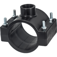 Colier de bransare din PP cu 4 suruburi ,ELYSEE, Dimensiune 125mm x 1 1/2" - 1