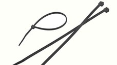 Coliere din Nailon Pentru Cabluri 4.8 x 200 mm Negru, 100 buc