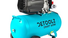 Compresor Aer 50L Detoolz DZ-C333 cu Ulei, 1680 W, Debit  206L / min, 8 bar, 2 Prize de Aer
