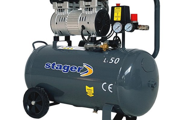 Compresor aer, 50L, Stager HM0.75JW/50 8bar, 165L/min, monofazat, angrenare directa, silentios