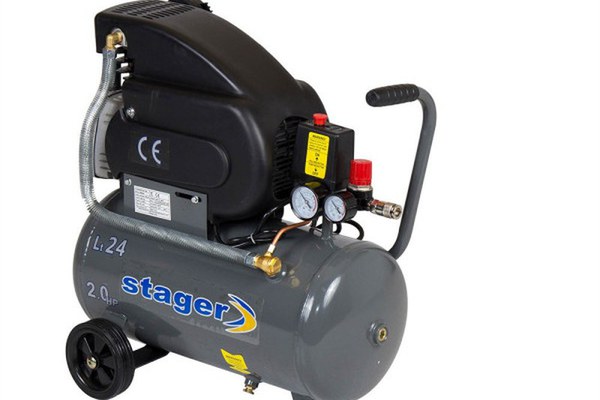 Compresor aer Stager HM2024F, 24L, 8bar, 200L/min, monofazat, angrenare directa