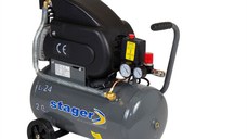Compresor aer Stager HM2024F, 24L, 8bar, 200L/min, monofazat, angrenare directa