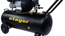 Compresor de aer Stager HM3100V-10, 100L, 10bar, 356L/min, monofazat