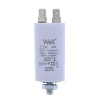 Condensator pornire motor 400V 5.5uF cu pin, Well - 1