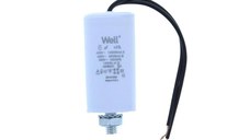 Condensator pornire motor 400V 6uF cu fir, Well