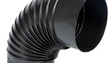 Cot pentru soba pe lemne, 90˚, 130mm, Gri mat