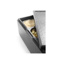 Cutie termoizolanta cu capac 46 lt, GN1/1, tip thermobox, interior 538x338x(H)257 mm, Hendi Kitchen Line, spuma polipropilenica, exterior 600x400x(H)320 mm - 4