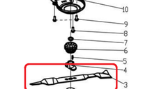 Cutit taiere pentru masina de tuns gazonul Ruris RX400