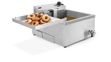 Friteuza Electrica Profesionala Adanca pentru Gogosi Master Cook, 12 litri, 3500W, Termostat 0-190 gr C, inox18/10, 630x860x360 mm