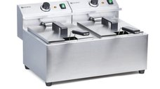 Friteuza electrica profesionala dubla 2x8 litri, inox, 2x3500W, Hendi Mastercook