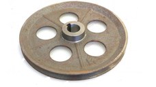 Fulie motor electric cu gauri int ax 24 mm - ext 200 mm