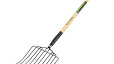Furca Gunoi Grajd, 10 dinti, Maner Lemn, 1600 mm, Micul Fermier GF-2449