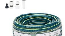 Furtun Gradina cu Insertie, Bluebos Plus, 1/2 toli, 20m, cu Set Duze, 4 Straturi, Clasa 3 Rezistenta, Micul Fermier GF-2122