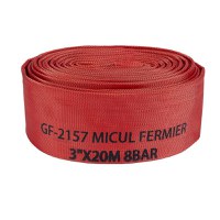 Furtun Irigatii, Diametru 3", Lungime 20 m, fara Racorduri, Culoare Rosie, Micul Fermier GF-2157 - 1