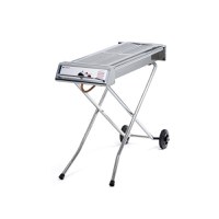 Gratar Barbecue, Inox, Alimentare Gaz, Suprafata Grill 86x26 cm, 7.5 kW, Baza Pliabila si Mobila, Hendi Xenon Pro - 1