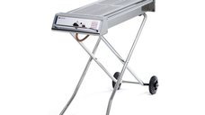 Gratar Barbecue, Inox, Alimentare Gaz, Suprafata Grill 86x26 cm, 7.5 kW, Baza Pliabila si Mobila, Hendi Xenon Pro
