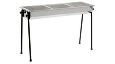 Gratar carbuni, inox, cu 3 gratare 345x345 mm fiecare, 1145x380x(H)770 mm, Hendi Resto, potrivit si pentru uz profesional