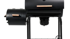 Gratar de gradina,HECHT Sentinel, din otel, pe carbune, rezistent la temperaturi inalte, dimensiuni 115x65x133 cm