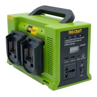 Invertor Portabil pe Acumulator Procraft PSI20 330 W, 12 V / 5 A, Lanterna LED integrata: 10 W / 6 W - 4