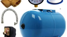 Kit accesorii hidrofor, vas expansiune 50L otel, presostat, manometru, racord 5 cai bronz, furtun racord Inox cu cot 60cm