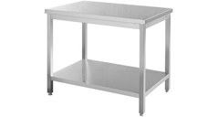 Masa de lucru cu polita, inox AISI 430, Hendi, 1400x700x(H)850 mm, blat de lucru si polita inferioara ranforsate