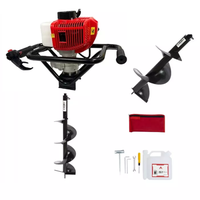 Motoburghiu - Foreza Pamant - BRILLO F4200 - Putere 5.7 CP, 8000 RPM, 52CC + 2 burghie 100 si 200 mm - 1