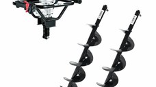 Motoburghiu - Foreza Pamant - Detoolz DZ-C308 - Putere 2CP, 8500 RPM, 52cc + 2 burghie 200 si 300 mm