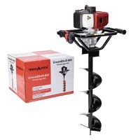 Motoburghiu - Foreza Pamant - Micul Fermier - Putere 2 CP + 3 x burghie 100, 150, 200mm - 5
