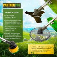 Motocoasa pe Benzina Partnerpro PP57, 6CP, 52CC, 2T - 4