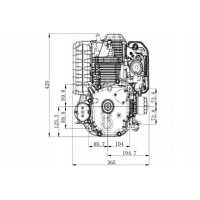 Motor benzina Zongshen XP380A, 11.5 CP, ax vertical 25.4 x 80/87 mm, (pentru tractorase) - 2