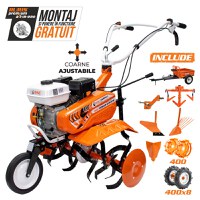 Motosapa Dac 7000acc4 + Roti Cauciuc  4.00-8+Rarita+Plug+Adaptor+Dispozitiv Scos Cartofi+Roti Metalice 400 fara Manicot+cultivator+remorca Ruris 450s - 1