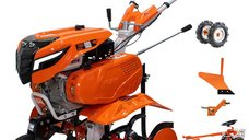 Motosapa RURIS 7500ACC2, 7 CP, Benzina ,4 timpi, 208 cc, roti cauciuc 4.00-8 + plug + adaptor + accesoriu pentru tractat