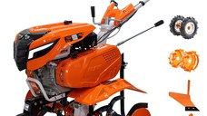 Motosapa RURIS 7500ACC4, 7 CP, Benzina,roti cauciuc 4.00-8, plug, adaptor, roti metalice 350, fara manicot, set contragreutati 10kg