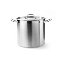 Oala inox inalta cu capac 50 Lit, 40 cm diametru x 40 cm inaltime, solida, gama Hendi Profi Line, potrivita si pentru uz profesional - 4