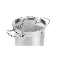 Oala inox inalta cu capac 50 Lit, 40 cm diametru x 40 cm inaltime, solida, gama Hendi Profi Line, potrivita si pentru uz profesional - 2