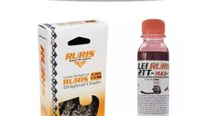 Pachet lama + lant drujba Ruris 142, RM280, RM300, 22+1 dinti, 30cm, pas 3/8, 1.3mm + ulei Ruris 2TT-Max, 125ml