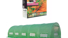 Pachet solar gradina, sera legume 8 x 3 x 2m, otel galvanizat + Kit sistem de irigare prin picurare, maxim 50 mp