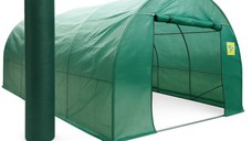 Pachet solar gradina, sera legume 8 x 3 x 2m, otel galvanizat + Plasa de umbrire 80%, 80g/mp, 2x20m, material HDPE, protectie UV, Micul Fermier