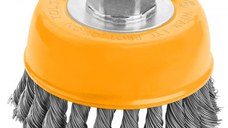Perie cupa din sarma rasucita cu piulita 125 mm(Industrial)