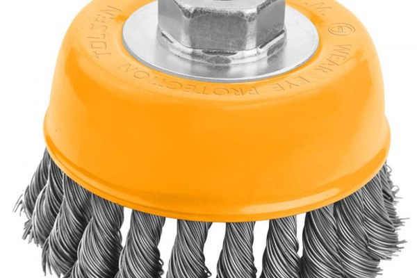 Perie cupa din sarma rasucita cu piulita 125 mm(Industrial)