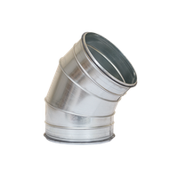 Piesa speciala, cot 45°,din segmente faltuite, diametru Ø125, cu garnitura - 1