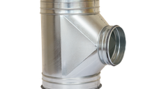 Piesa speciala, teu preluare, diametru Ø250, tabla de otel zincata, cu garnitura de etansare