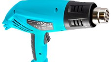 Pistol Aer Cald 2000 W, 2 trepte, 600ᵒC, Detoolz DZ-SE145